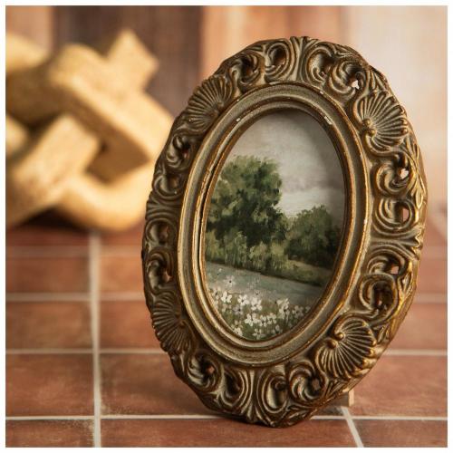 Framed Landscape Easel Back Decor