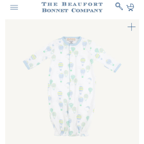 Twinkle Twinkle 2-in-1 - Up Up and Away (Blue) with Buckhead Blue Newborn size