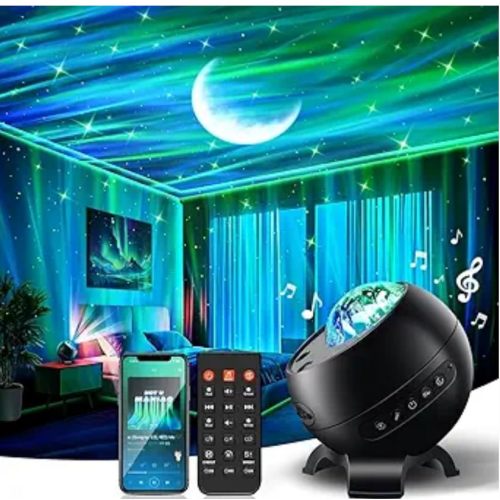 Star Projector Galaxy Light, 5 Moon+21 RGB Colors+15 White Noises Northern Lights Projector, Bluetooth Speaker Aurora Light Projector, Star Projector for Ceiling for Adults, Moon Projector+Starlight