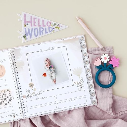 Lucy Darling Baby Memory Book (Baby First Year Book & Photo Album) - Wildflower Meadow