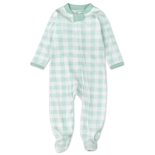 HonestBaby Baby Boys' Sleep and Play Footed Pajamas One-Piece Sleeper Jumpsuit Zip-front Pjs Organic Cotton