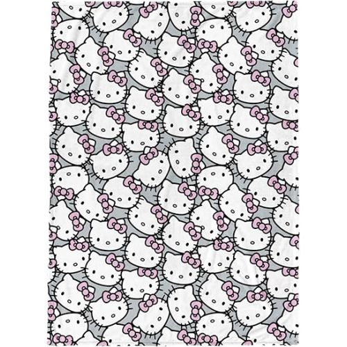 Jay Franco Hello Kitty Throw Blanket - Plush 46" x 60" Throw - Soft Fleece, Cozy Blanket