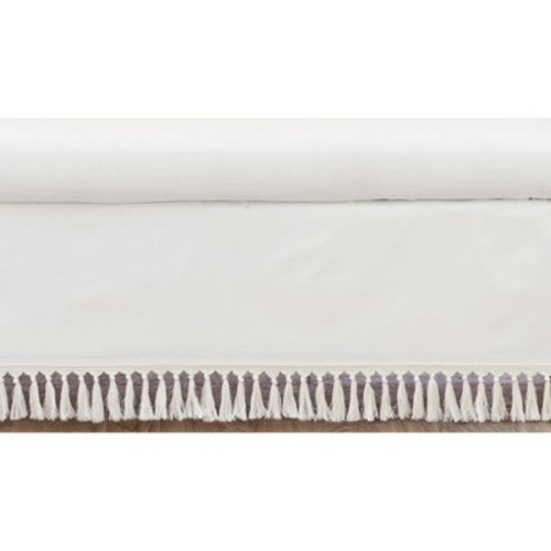 Sweet Jojo Designs Boy or Girl Gender Neutral Unisex Baby Crib Bed Skirt Desert Sun Collection Solid Off White