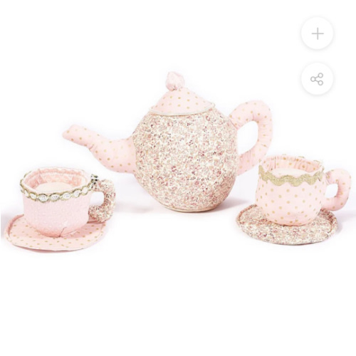 Floral Stuffed Toy Tea Set