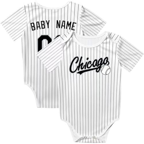 KREDE Baby Clothes Unisex Bodysuit Personalized Custom Baby Name Number for Boy Girl