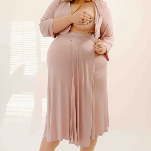 Lila Labor & Postpartum Gown - Mauve