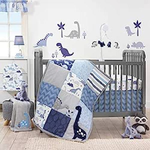 Amazon.com : Bedtime Originals Roar 6-Piece Crib Bedding Set - Blue, Gray, White, Animals : Baby