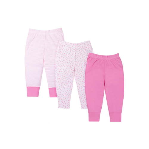Little Star 100% Cotton 3 Pack Baby Girl Jogger Pants