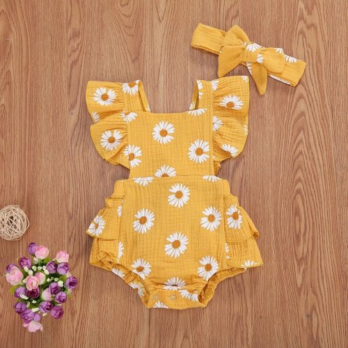 Daisy Back Bow Onesie – The Ollie Bee