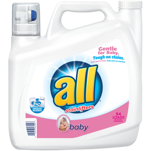 all Baby Liquid Laundry Detergent, Gentle for Baby, 141 Ounce, 94 Loads