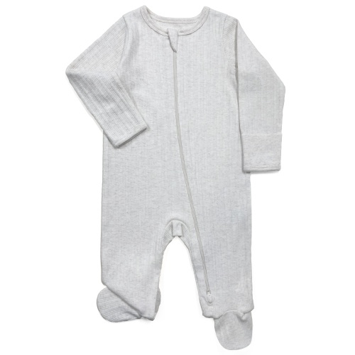 Wonder Nation Baby Gender Neutral Zip Front Footed Sleep N Play Pajamas, 2-Pack, Sizes Preemie-6/9 Months