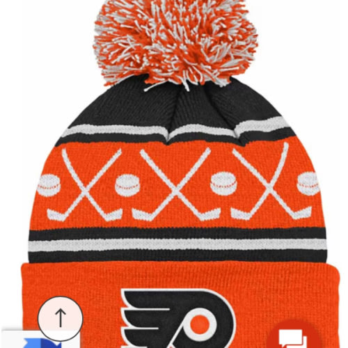 Philadelphia Flyers Face Off Cuff Pom Baby Knit Hat - ORANGE