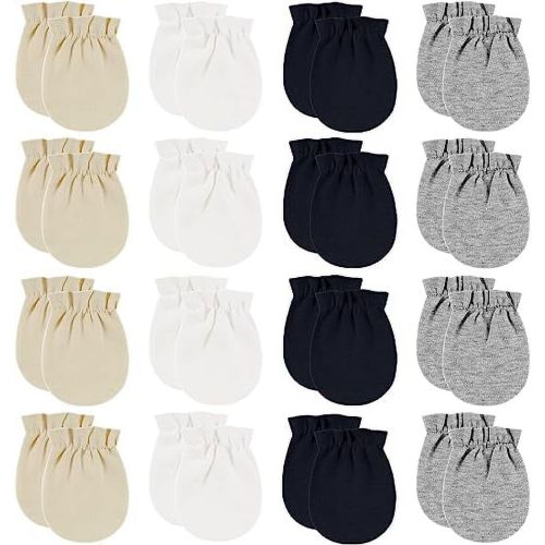 ONESING 16 Pairs Baby Mittens Baby Gloves No Scratch Baby Mittens for Newborn Baby Unisex 0~6 Months