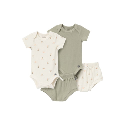 Bodysuits & Shorts 4-Pack Set