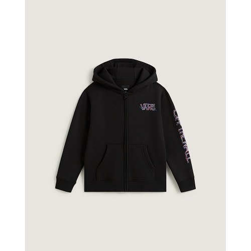 Little Kids Scribbled Past Zip Hoodie in Black | Vans