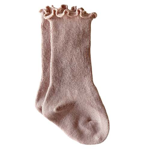 Lettuce Edge Socks, Pink