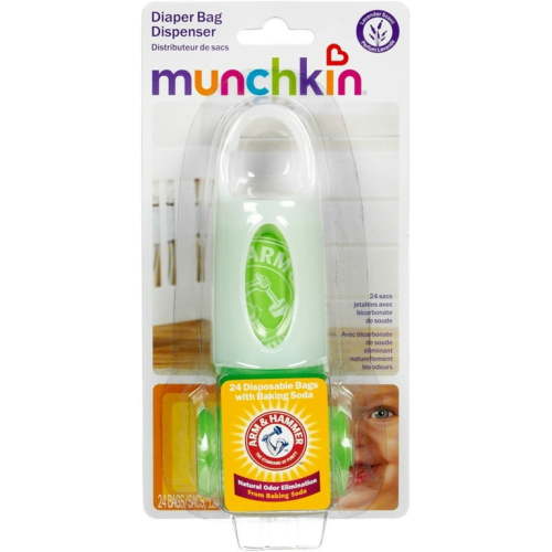 Munchkin Arm & Hammer Diaper Bag Dispenser with Bags, Lavender Scent, Colors May Vary 1 ea