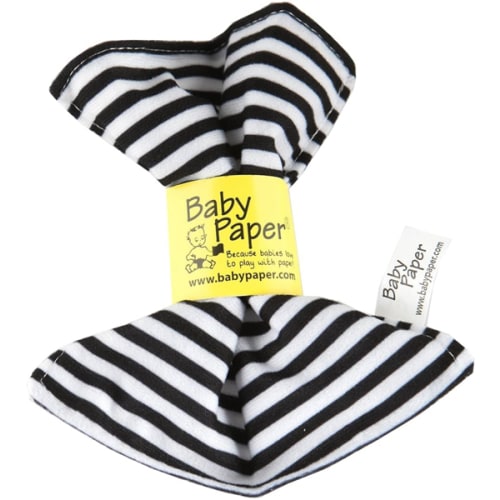 Original Baby Paper - Crinkle Teether and Sensory Toy for Babies and Infants | Black and White Stripes | Non-Toxic, Washable | Great for Baby Showers