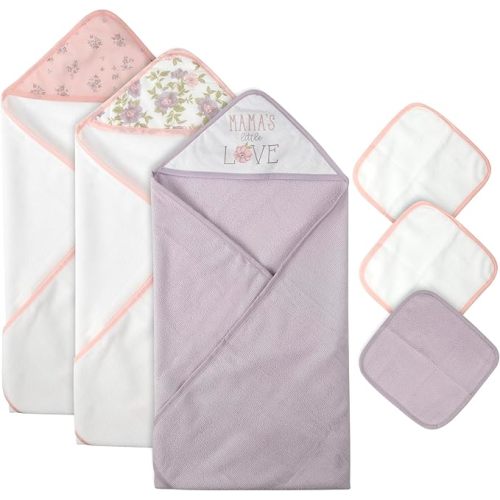 Hooded Baby Bath Towel and Washcloth 6 Piece Set for Newborns, Infants & Toddlers, Boys & Girls Baby Hooded Towels Set