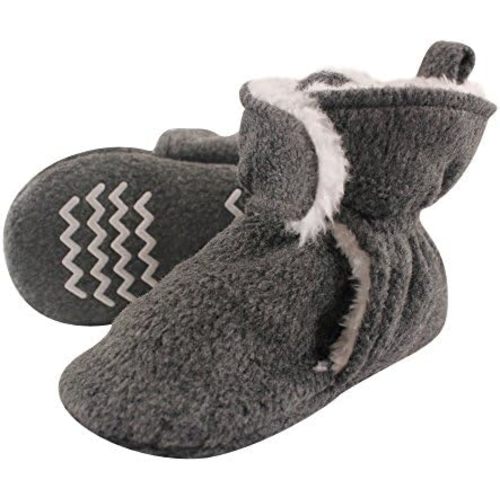 Hudson Baby Unisex Baby Cozy Fleece and Faux Sherpa Booties