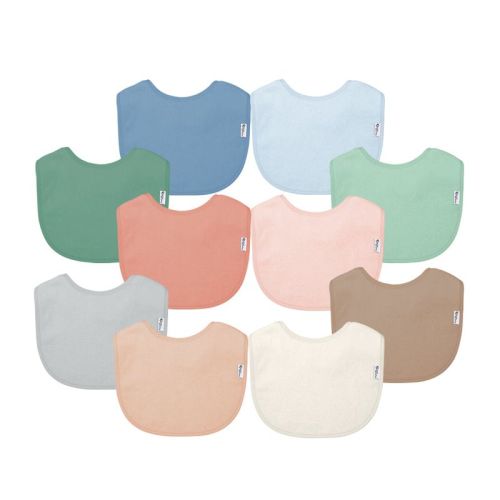 Stay-dry Everyday Bibs (10pk) - Blueberry Set 3-12mo