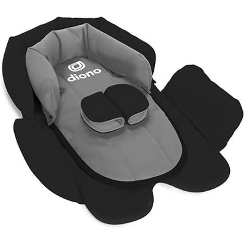 Diono Cuddle Soft 2-in-1 Head Support, Comforting Head and Body Support for Babies, Converts depending on Infants Size, Black Storm