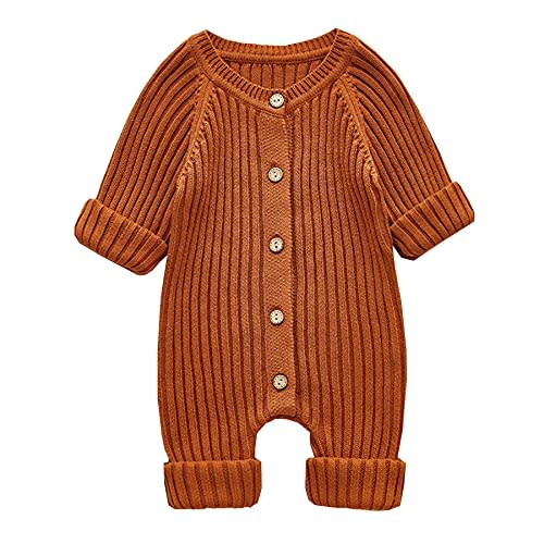 Mubineo Infant Baby Girl Boy Fall Winter Thick Knit One Piece Outfit Romper Jumpsuit Sweater Outwear
