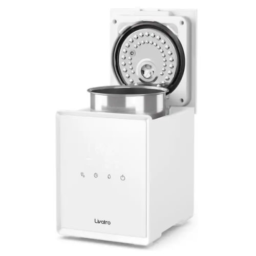 Livatro - 3L Stainless Steel Warm Mist Humidifier with Auto-off Setting, Healthy Air Mist Humidifiers for Bedroom - White