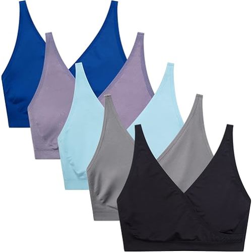 Suekaphin 5pack Nursing Bra Maternity Bra Breastfeeding Sleeping/Sleep Bra Pregnancy Women's Seamless Bralette Wirefree