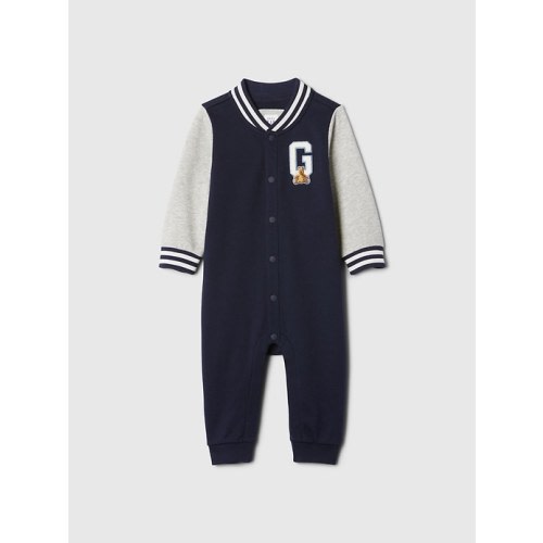 Baby Varsity One-Piece in navy uniform blue, size: 3-6 M