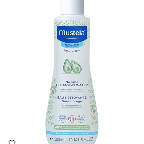 Mustela Baby Cleansing Water - No-Rinse Micellar Water - with Natural Avocado & Aloe Vera - for Baby's Face, Body & Diaper - 1 or 2-Pack - Various Sizes