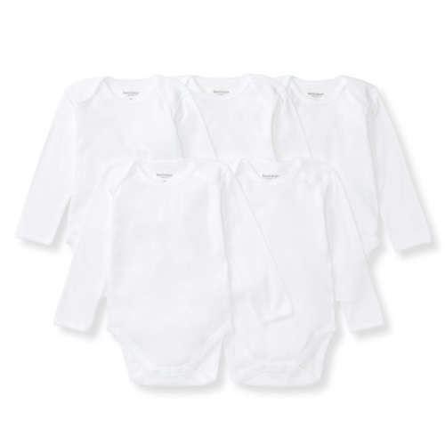 Bee Essentials Organic Long Sleeve Baby Bodysuit 5 Pack | Burt's Bees Baby®