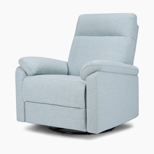 daVinci Suzy Electronic Recliner and Swivel Glider - Heathered Blue