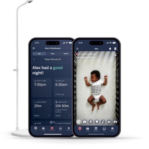 Nanit Pro Smart Baby Monitor and Floor Stand with Breathing Band