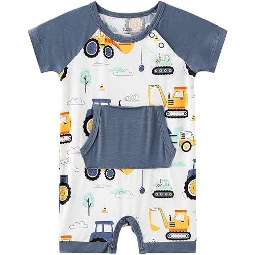 Bamboo Viscose Baby Romper - Baby Infant Boys Girls One Piece Jumpsuits Summer Playwear