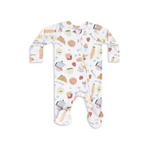 Unisex Bonjour Breakfast 2 Way Zipper Footie - Baby