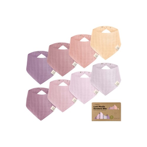 8-Pack Lumi Muslin Bandana Bibs