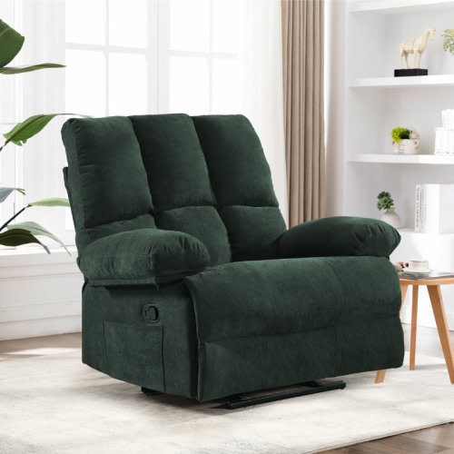 Dark Green Reclining Rocking Chair