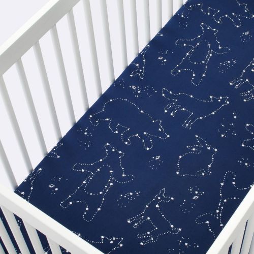 Fitted Crib Sheet Constellation - Cloud Island™ Navy