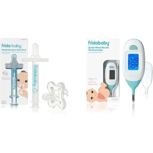 Frida Baby Medi Frida The Accu-Dose Pacifier Baby Medicine Dispenser & Quick-Read Digital Rectal Thermometer
