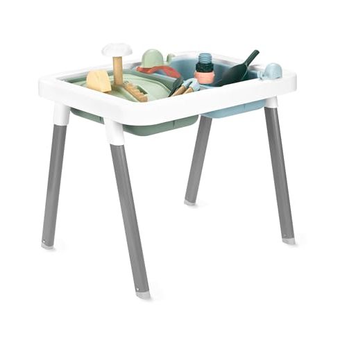 Skip Hop Discoverosity 3-in-1 Toddler Sensory Table with 13 Nature-Inspired Sensory Tools 8-Page Activity Guide 2 Bins and 2 Convertible lids, Age 18m+