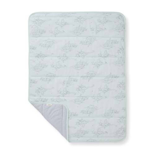 Swaying Branches Organic Cotton Reversible Baby Blanket - Ice Flow