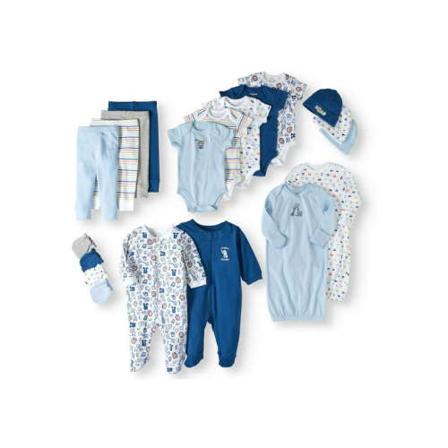 Garanimals Newborn Baby Boy Shower Gift Set, 20-Piece, Preemie-6/9 Months