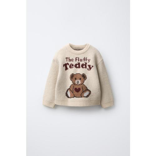 BEAR KNIT SWEATER - Ecru | ZARA United States