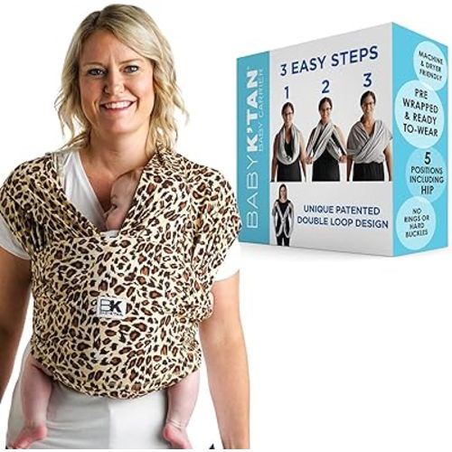 Original Baby K'tan Baby Carrier: #1 Easy Pre-Wrapped, Soft, Slip-On, No Rings, No Buckles | 5 in 1 Baby Sling Gift | The Best Hands Free Infant Wrap For Newborn to Toddler up to 35lb (See Size Chart)