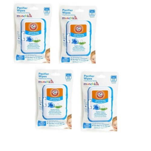 Munchkin Arm & Hammer Pacifier Wipes (4 Packs of 36 wipes each) 144 Count