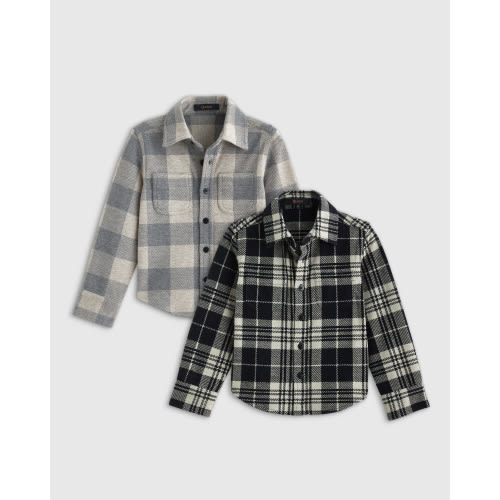 Kids Stretch Sweater Fleece Shirt 2-Pack