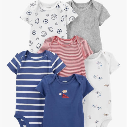Simple Joys by Carter's Baby-Boys 6-Pack Short-Sleeve Bodysuit