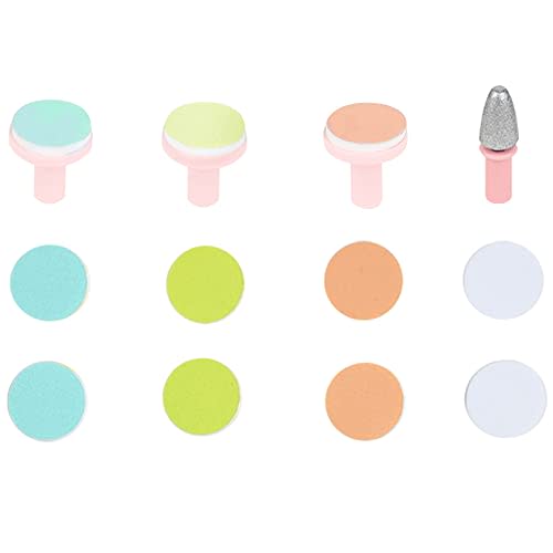 Fansidi Electric Baby Nail File Replacement Pads- Electric Baby Nail Trimmer Clipper Sandpaper Pads (Pink)