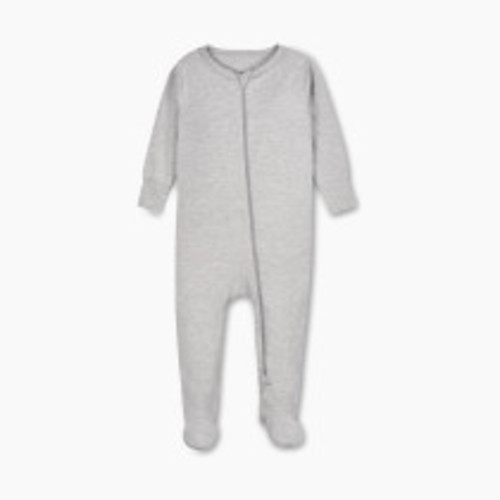 Gerber 2-Way Zip Snug Fit Footed Pajamas - Glacier Gray, 0-3 M